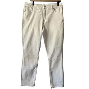 Good American Good Legs Crop White Jeans Size 15 Skinny Sculpting‎ Denim